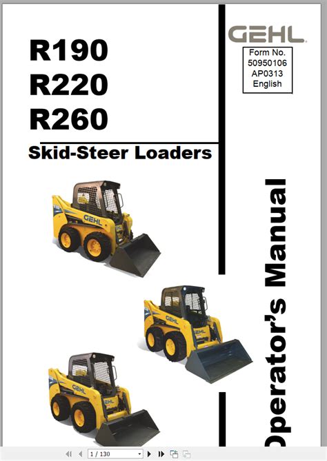 gehl r190 skid steer specs|2014 gehl r190 user manual.